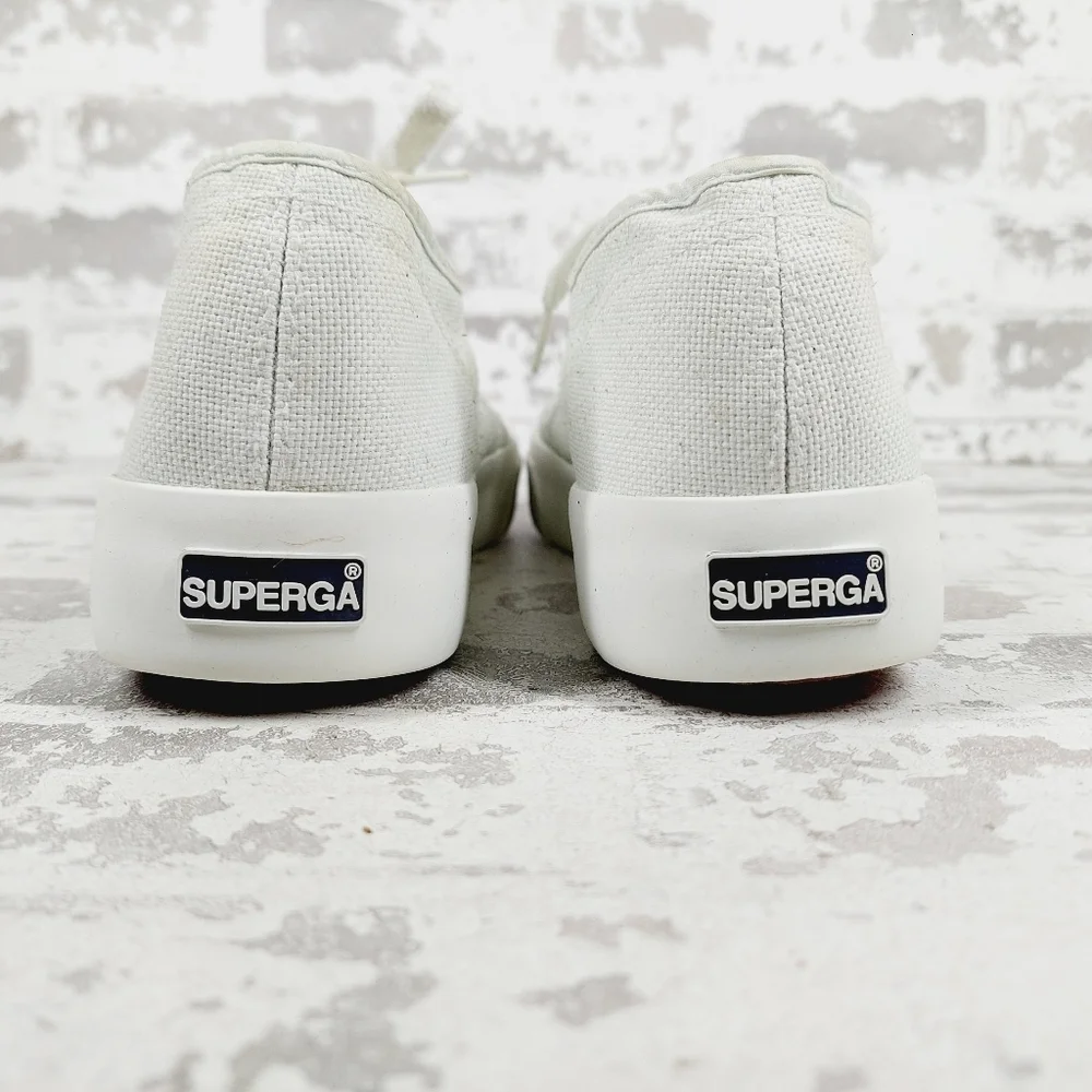 Superga Cotu White Athleisure Running Slip On Lace Up Classic Sneakers i10